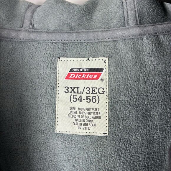 Dickies Mens Work Jacket Black Size 3XL Button Down Fleece Lined Heavy Duty - Picture 5 of 6